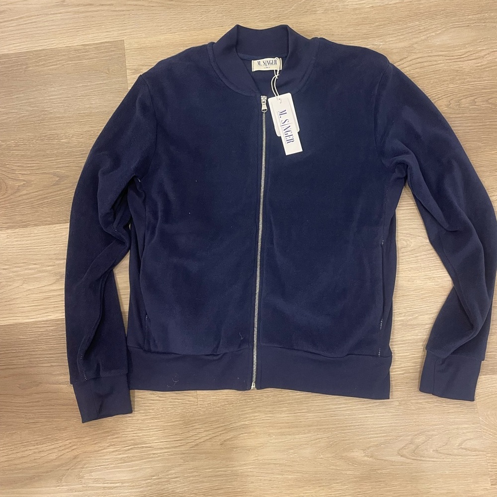 Navy Blue Zip-Up Jacket